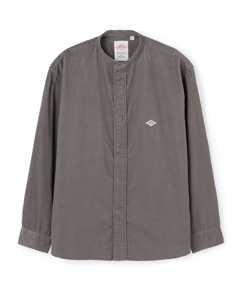 DANTON（ダントン）の「Women's Corduroy Band Collar Shirt（シャツ/ブラウス・レディース・チャコール/グレー/ベージュ/オレンジ/オフホワイト・38/36）」の3枚目の写真