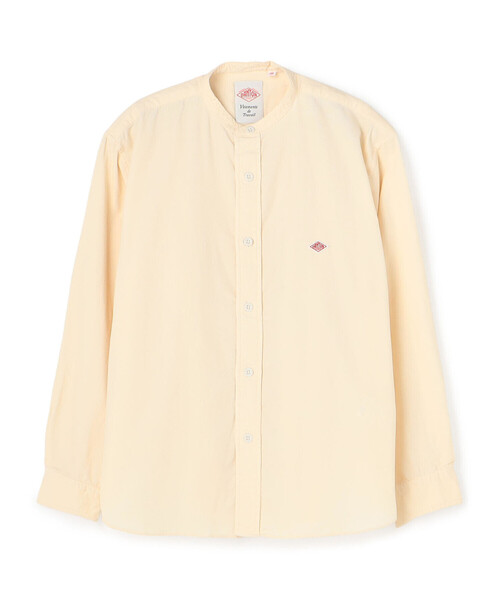 DANTON（ダントン）の「Women's Corduroy Band Collar Shirt（シャツ/ブラウス・レディース・チャコール/グレー/ベージュ/オレンジ/オフホワイト・38/36）」の2枚目の写真