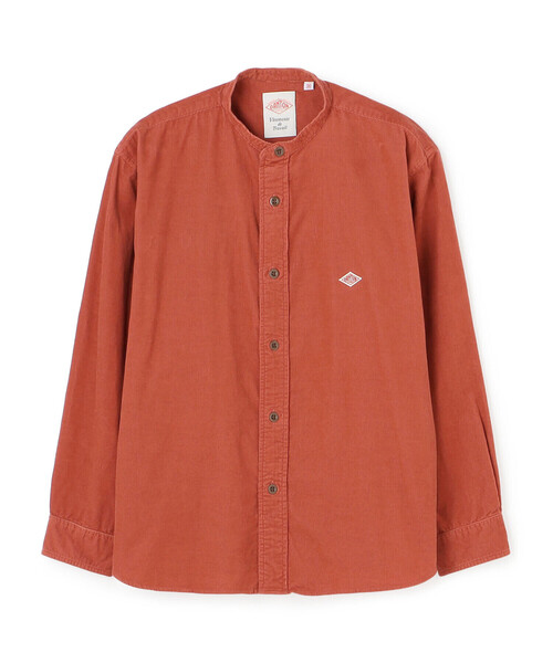 DANTON（ダントン）の「Women's Corduroy Band Collar Shirt（シャツ/ブラウス・レディース・チャコール/グレー/ベージュ/オレンジ/オフホワイト・38/36）」の5枚目の写真