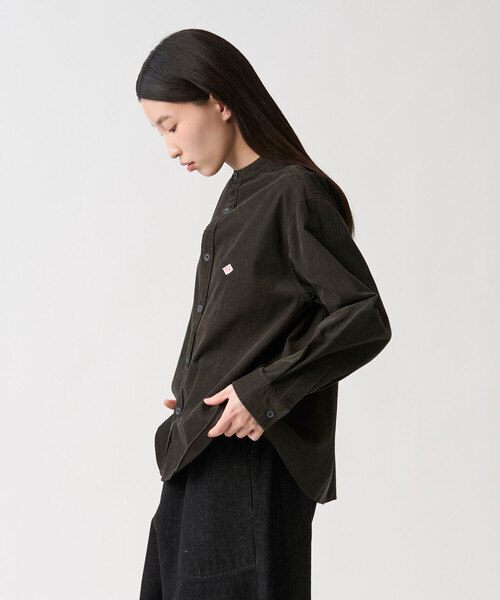 DANTON（ダントン）の「Women's Corduroy Band Collar Shirt（シャツ/ブラウス・レディース・チャコール/グレー/ベージュ/オレンジ/オフホワイト・38/36）」の12枚目の写真