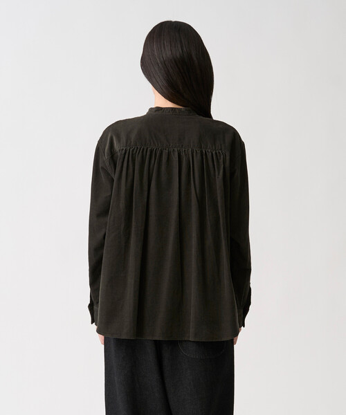 DANTON（ダントン）の「Women's Corduroy Band Collar Shirt（シャツ/ブラウス・レディース・チャコール/グレー/ベージュ/オレンジ/オフホワイト・38/36）」の11枚目の写真