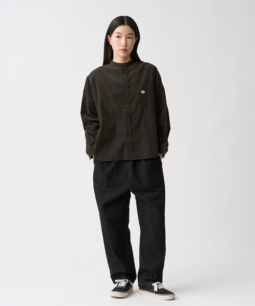 DANTON（ダントン）の「Women's Corduroy Band Collar Shirt（シャツ/ブラウス・レディース・チャコール/グレー/ベージュ/オレンジ/オフホワイト・38/36）」の10枚目の写真
