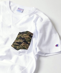 SHIPS | 【WEB限定】Champion(チャンピオン)×SHIPS AUTHENTIC: 別注 リバースウィーブ ジャージー カモフラ ポケット Tシャツ■(Tシャツ/カットソー)