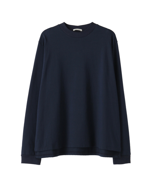 CLANE（クラネ）の「HI-NECK BACK LONG TOPS（Tシャツ/カットソー・メンズ・ネイビー/ホワイト/ブラック・1/2）」の3枚目の写真