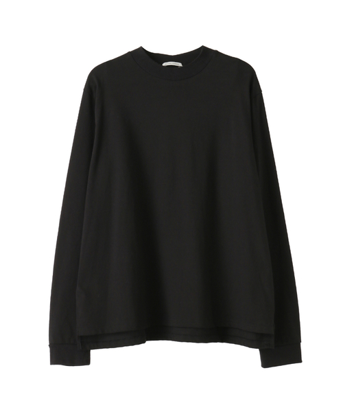 CLANE（クラネ）の「HI-NECK BACK LONG TOPS（Tシャツ/カットソー・メンズ・ネイビー/ホワイト/ブラック・1/2）」の2枚目の写真