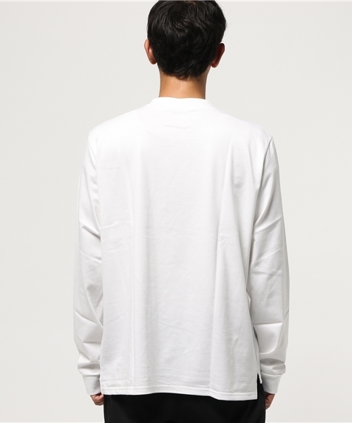 CLANE（クラネ）の「HI-NECK BACK LONG TOPS（Tシャツ/カットソー・メンズ・ネイビー/ホワイト/ブラック・1/2）」の8枚目の写真