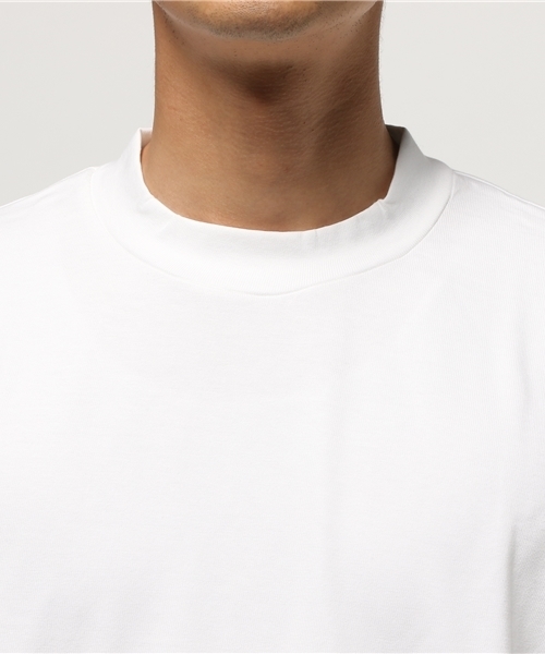 CLANE（クラネ）の「HI-NECK BACK LONG TOPS（Tシャツ/カットソー・メンズ・ネイビー/ホワイト/ブラック・1/2）」の9枚目の写真