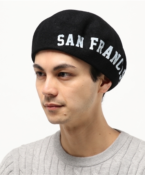 BEN DAVIS/PROJECT LINE（ベンデイビスプロジェクトライン）の「BEN DAVIS MISSION BERET（ハンチング/ベレー帽・メンズ・ブラック/ヘザーグレー・S-M/M-L）」の3枚目の写真