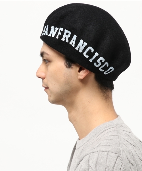 BEN DAVIS/PROJECT LINE（ベンデイビスプロジェクトライン）の「BEN DAVIS MISSION BERET（ハンチング/ベレー帽・メンズ・ブラック/ヘザーグレー・S-M/M-L）」の4枚目の写真