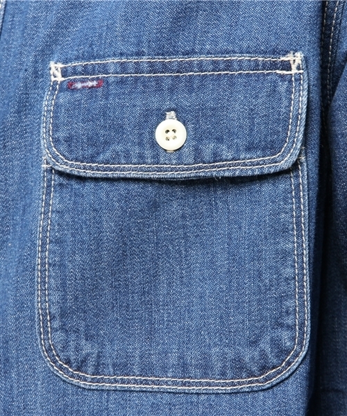 Denime（ドゥニーム）の「デニムワークシャツ（シャツ/ブラウス・メンズ・ダークインディゴブルー/インディゴブルー・MEDIUM/SMALL/X-LARGE/LARGE）」の7枚目の写真