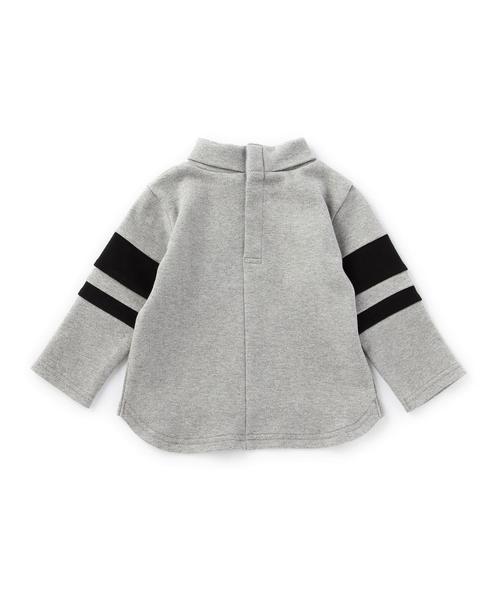 green label relaxing（グリーンレーベルリラクシング）の「【BABY】スムース ソデライン ハイネック◆（Tシャツ/カットソー・キッズ・グレー/オフホワイト・85cm）」の3枚目の写真
