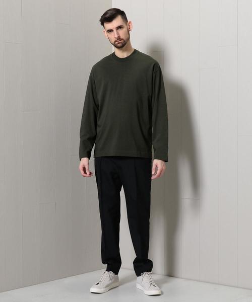 BEAUTY&YOUTH UNITED ARROWS(ビューティーアンドユースユナイテッドアローズ)の「<H>COTTON RAYON CREW LONG SLEEVE/カットソー ◆(Tシャツ/カットソー・メンズ・オリーブ/ネイビー/ホワイト/パープル・MEDIUM/LARGE/SMALL)」の8枚目の写真