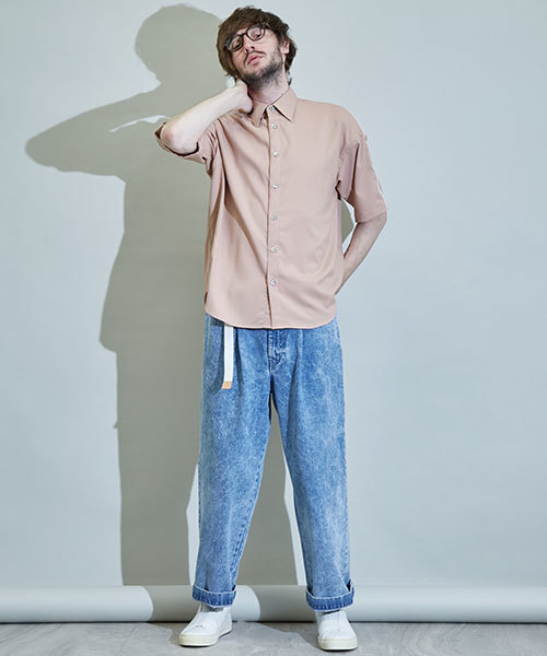 UNITED TOKYO（ユナイテッドトウキョウ）の「リラックスショートスリーブシャツ（シャツ/ブラウス・メンズ・ピンク/グレー/オフホワイト・3/1/2）」の11枚目の写真