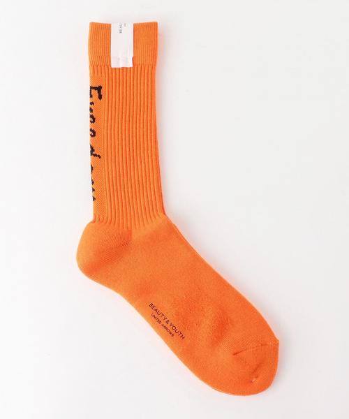 BEAUTY&YOUTH UNITED ARROWS（ビューティーアンドユースユナイテッドアローズ）の「BY ロゴ ソックス ◆（ソックス/靴下・メンズ・ホワイト/ブラック/オレンジ/パープル・FREE）」の4枚目の写真