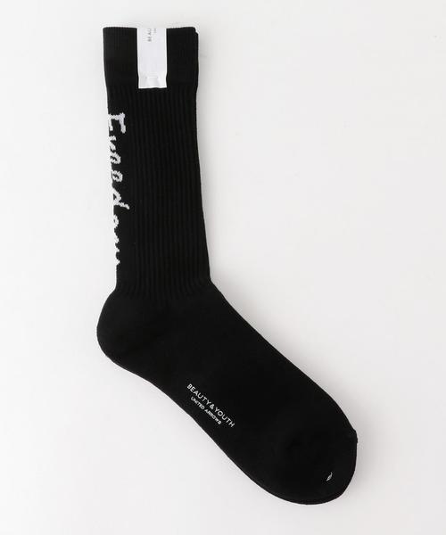BEAUTY&YOUTH UNITED ARROWS（ビューティーアンドユースユナイテッドアローズ）の「BY ロゴ ソックス ◆（ソックス/靴下・メンズ・ホワイト/ブラック/オレンジ/パープル・FREE）」の3枚目の写真