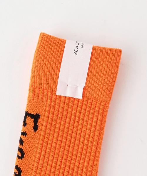 BEAUTY&YOUTH UNITED ARROWS（ビューティーアンドユースユナイテッドアローズ）の「BY ロゴ ソックス ◆（ソックス/靴下・メンズ・ホワイト/ブラック/オレンジ/パープル・FREE）」の5枚目の写真