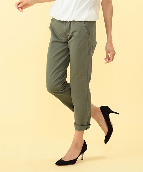 Demi-Luxe BEAMS(デミルクス ビームス)の「Demi-Luxe BEAMS / バイオウォッシュ チノパンツ(チノパンツ・レディース・ベージュ/グリーン系その他/ホワイト・36/38/40)」の3枚目の写真