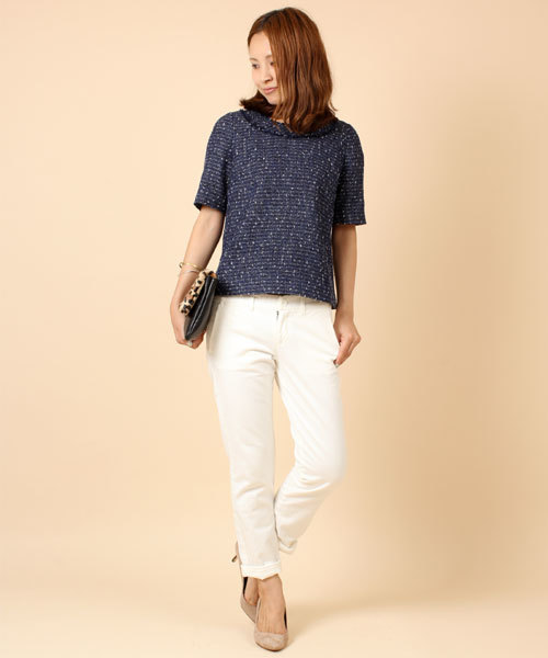 Demi-Luxe BEAMS(デミルクス ビームス)の「Demi-Luxe BEAMS / バイオウォッシュ チノパンツ(チノパンツ・レディース・ベージュ/グリーン系その他/ホワイト・36/38/40)」の4枚目の写真