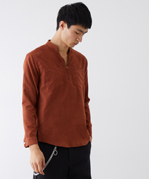 NUMBER (N)INE | 【NUMBER (N)INE】≪STUDIOUS限定≫別注マイクロスウェードハーフジップシャツ(シャツ/ブラウス)