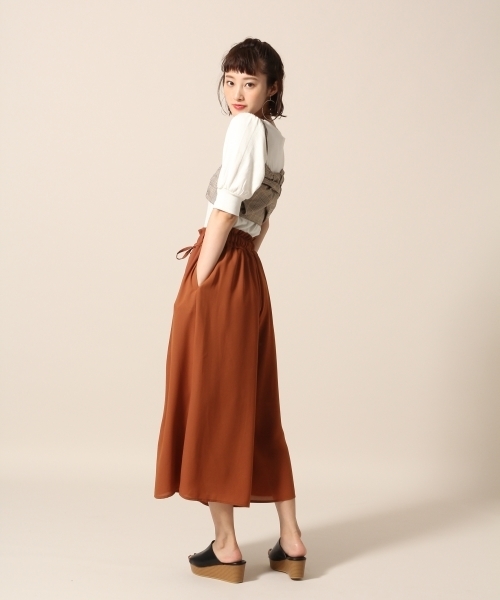 LOWRYS FARM(ローリーズファーム)の「アソートWギャザースカーチョ 769133(その他パンツ・レディース・パープル/ブラウン/ブラック/ネイビー/カーキ・FREE)」の7枚目の写真