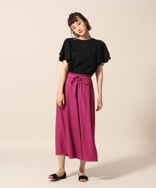 LOWRYS FARM(ローリーズファーム)の「アソートWギャザースカーチョ 769133(その他パンツ・レディース・パープル/ブラウン/ブラック/ネイビー/カーキ・FREE)」の9枚目の写真