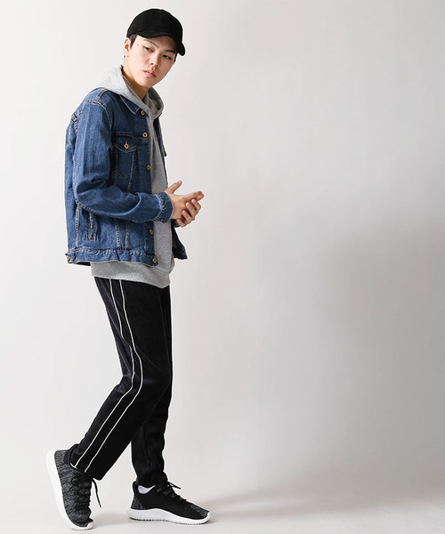 WEGO（ウィゴー）の「WEGO/ベロアトラックパンツ（その他パンツ・メンズ・ブラック/ネイビー・MEDIUM/LARGE）」の12枚目の写真