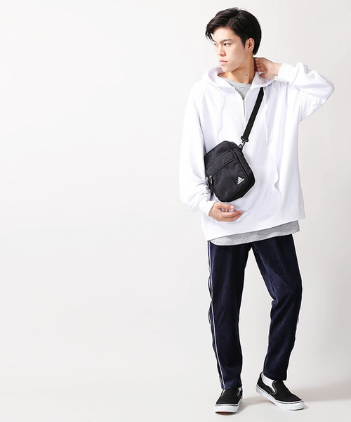 WEGO（ウィゴー）の「WEGO/ベロアトラックパンツ（その他パンツ・メンズ・ブラック/ネイビー・MEDIUM/LARGE）」の15枚目の写真