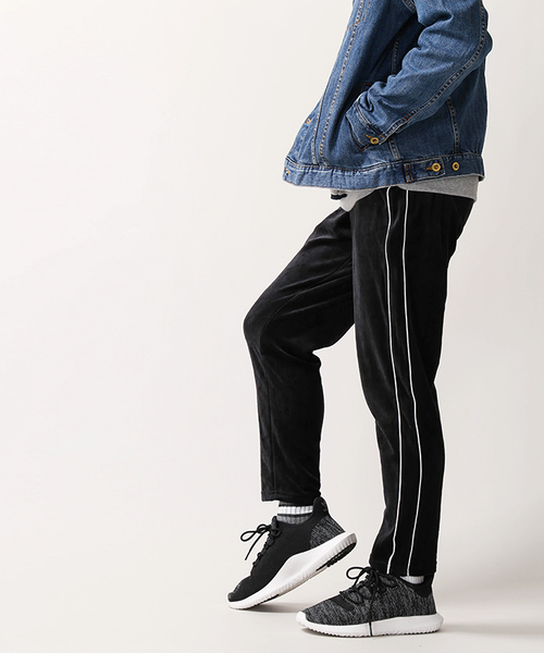 WEGO（ウィゴー）の「WEGO/ベロアトラックパンツ（その他パンツ・メンズ・ブラック/ネイビー・MEDIUM/LARGE）」の14枚目の写真