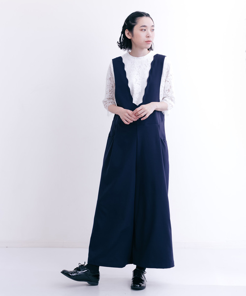 merlot plus（メルロープリュス）の「スカラップサロペット1034 