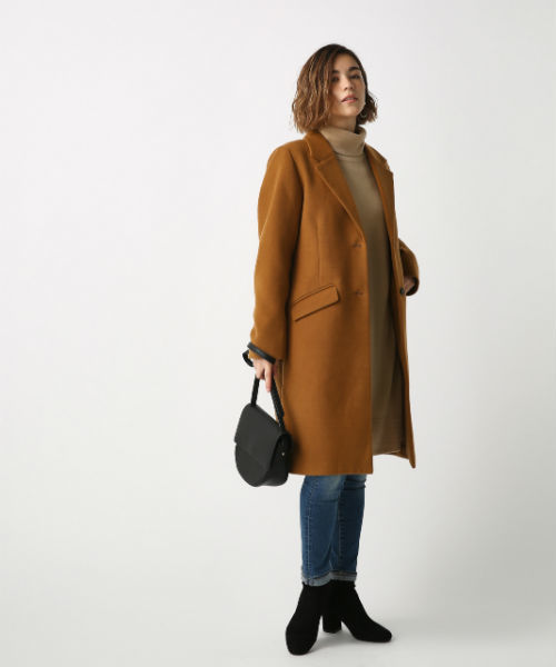 AZUL by moussy（アズールバイマウジー）の「ｽﾀﾝﾀﾞｰﾄﾞﾁｪｽﾀｰｺｰﾄ（チェスターコート・レディース・ブラック/ベージュ/トップグレー・SMALL/MEDIUM/LARGE）」の12枚目の写真