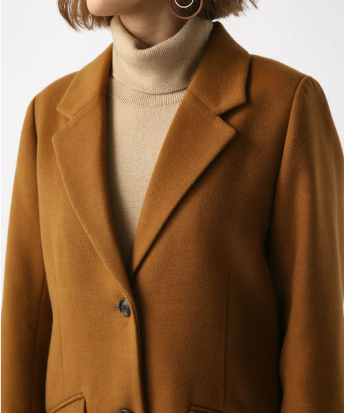 AZUL by moussy（アズールバイマウジー）の「ｽﾀﾝﾀﾞｰﾄﾞﾁｪｽﾀｰｺｰﾄ（チェスターコート・レディース・ブラック/ベージュ/トップグレー・SMALL/MEDIUM/LARGE）」の18枚目の写真