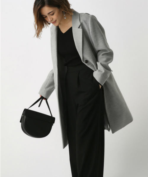 AZUL by moussy（アズールバイマウジー）の「ｽﾀﾝﾀﾞｰﾄﾞﾁｪｽﾀｰｺｰﾄ（チェスターコート・レディース・ブラック/ベージュ/トップグレー・SMALL/MEDIUM/LARGE）」の21枚目の写真