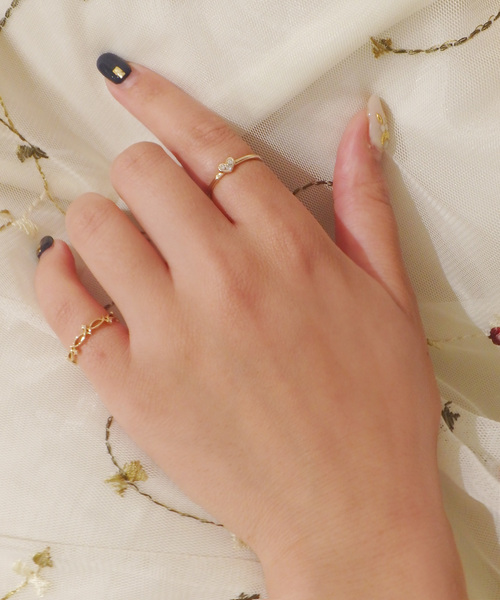 giulietta by Ponte Vecchio(ジュリエッタバイポンテヴェキオ)の「K10YGダイヤモンドピンキーリング(リング・レディース・イエローゴールド・#1/#3/#5)」の4枚目の写真