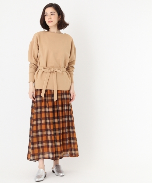 niko and...（ニコアンド）の「オリジナルスムーシーウラケベルトプルオーバー（Tシャツ/カットソー・レディース・ベージュ/オフホワイト/ネイビー・MEDIUM/LARGE）」の16枚目の写真