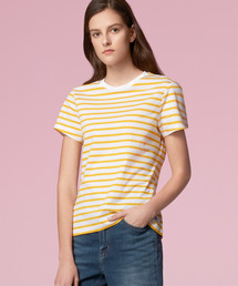 ストライプ クルーネックTシャツ