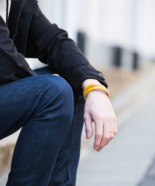 NANO universe（ナノユニバース）の「ダブルイタリーレザーブレス（ブレスレット・メンズ・ブラック/ネイビー/イエロー/キャメル/レッド・FREE）」の17枚目の写真