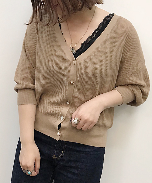 apres jour（アプレジュール）の「マルチレトロボタンカーディガン【ZOZOTOWN限定アイテム】（カーディガン/ボレロ・レディース・アイボリー/ベージュ/ラベンダー・フリー）」の12枚目の写真