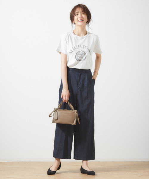 REMI RELIEF(レミレリーフ)の「REMI RELIEF プリントT(Tシャツ/カットソー・レディース・オフホワイト/ベージュ/ブラック・FREE)」の10枚目の写真