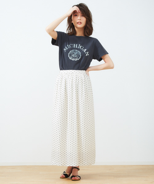REMI RELIEF(レミレリーフ)の「REMI RELIEF プリントT(Tシャツ/カットソー・レディース・オフホワイト/ベージュ/ブラック・FREE)」の15枚目の写真