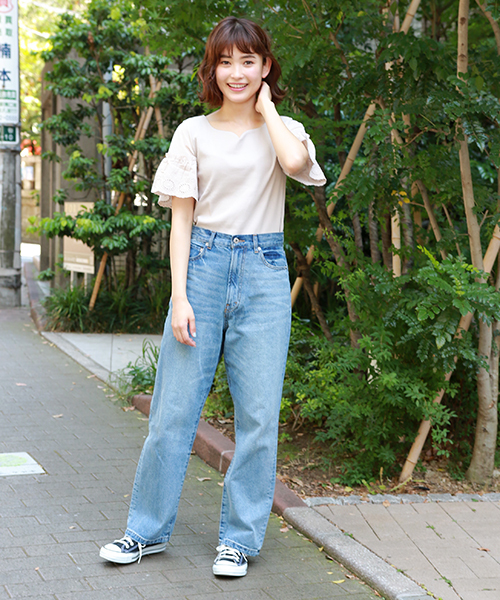 apres jour(アプレジュール)の「ハートネック袖レーストップス【ZOZOTOWN限定アイテム】(Tシャツ/カットソー・レディース・ブラック/ベージュ/オフホワイト・フリー)」の7枚目の写真