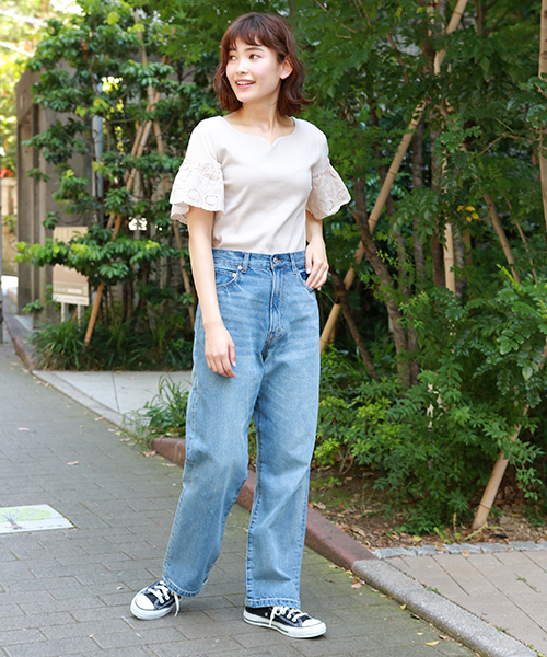 apres jour(アプレジュール)の「ハートネック袖レーストップス【ZOZOTOWN限定アイテム】(Tシャツ/カットソー・レディース・ブラック/ベージュ/オフホワイト・フリー)」の8枚目の写真