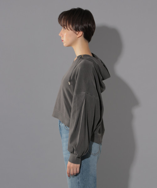 PAGEBOY(ページボーイ)の「VINTAGEユルパーカー(パーカー・レディース・チャコールグレー/アイボリー/サックスブルー・FREE)」の10枚目の写真