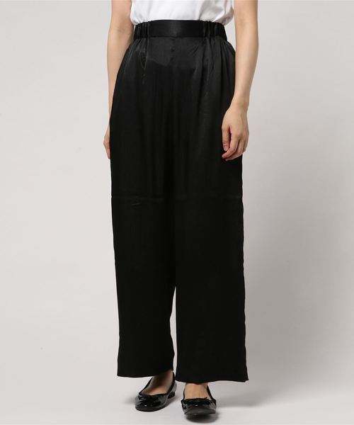 MOUSSY（マウジー）の「NARROW PLEATS WIDE PANTS（その他パンツ・レディース・ボルドー/イエロー/ブラック・2/1）」の6枚目の写真