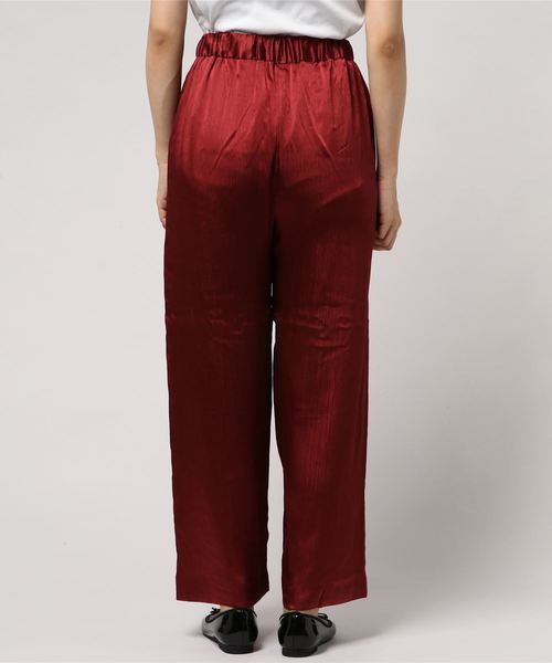 MOUSSY（マウジー）の「NARROW PLEATS WIDE PANTS（その他パンツ・レディース・ボルドー/イエロー/ブラック・2/1）」の5枚目の写真