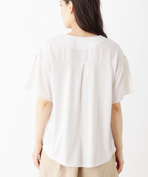 grove(グローブ)の「ジョーゼット切り替えプルオーバー(Tシャツ/カットソー・レディース・ライトグレー/ブラック/カーキ/ダークブラウン・02/03)」の7枚目の写真