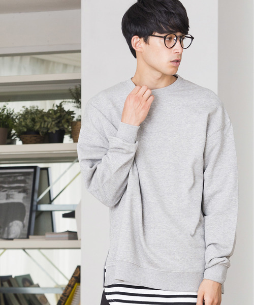 WEGO（ウィゴー）の「WEGO/サイドスリットカラープルオーバー（スウェット・メンズ・ワイン/パープル/杢グレー/ブラック/ダークグリーン/ブラウン/ピンク/ホワイト・X-SMALL/SMALL/MEDIUM/LARGE）」の4枚目の写真