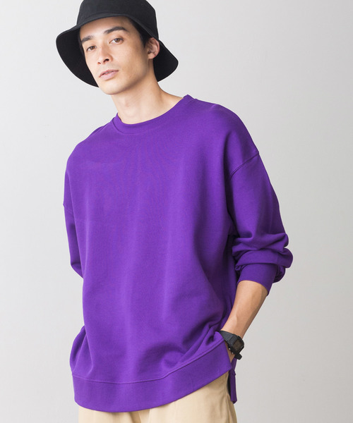 WEGO（ウィゴー）の「WEGO/サイドスリットカラープルオーバー（スウェット・メンズ・ワイン/パープル/杢グレー/ブラック/ダークグリーン/ブラウン/ピンク/ホワイト・X-SMALL/SMALL/MEDIUM/LARGE）」の7枚目の写真