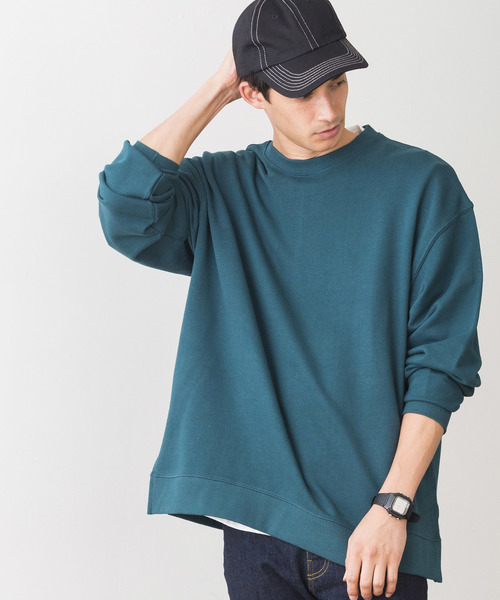 WEGO（ウィゴー）の「WEGO/サイドスリットカラープルオーバー（スウェット・メンズ・ワイン/パープル/杢グレー/ブラック/ダークグリーン/ブラウン/ピンク/ホワイト・X-SMALL/SMALL/MEDIUM/LARGE）」の6枚目の写真