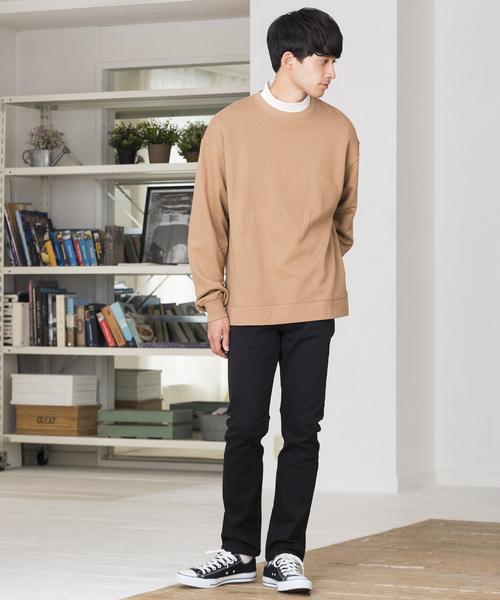 WEGO（ウィゴー）の「WEGO/サイドスリットカラープルオーバー（スウェット・メンズ・ワイン/パープル/杢グレー/ブラック/ダークグリーン/ブラウン/ピンク/ホワイト・X-SMALL/SMALL/MEDIUM/LARGE）」の17枚目の写真