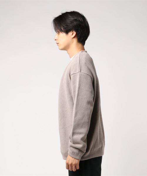 crepuscule（クレプスキュール）の「crepuscule: 【MOSS STITCH】カーディガン（カーディガン/ボレロ・メンズ・ベージュ/ブラック・1/2）」の3枚目の写真